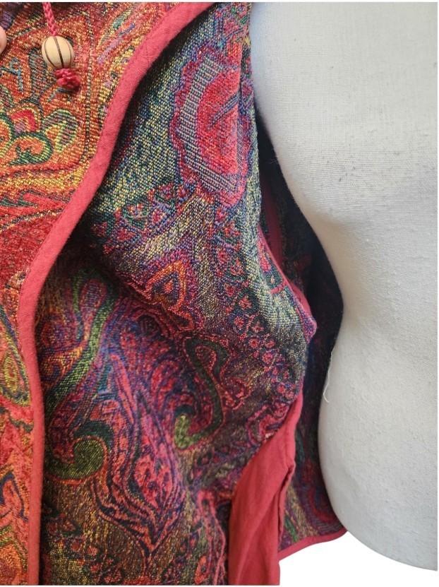 Flashback Vintage Tapestry Jacket Y2K 90’s Size XL Mandarin Collar