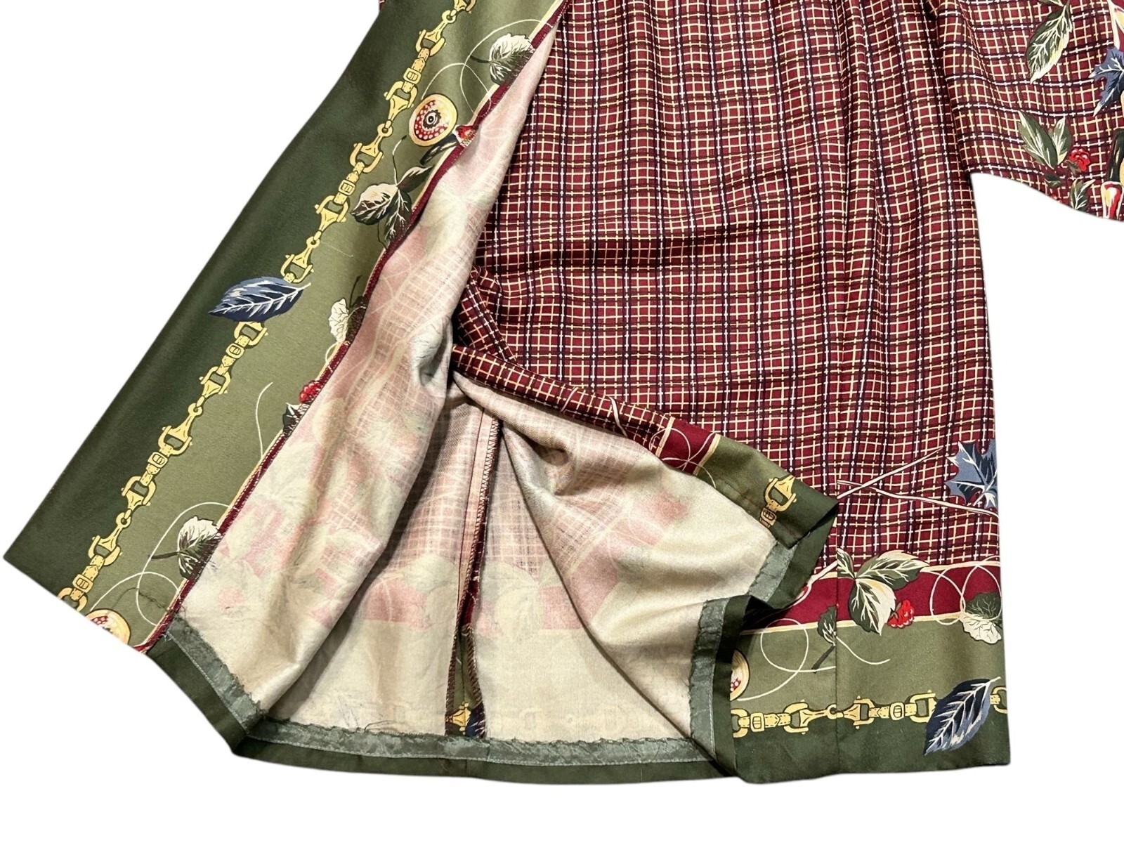 VTG David Brooks Womens Size 4 Plaid Skirt & Vest Set W Floral Details Wrap Zip