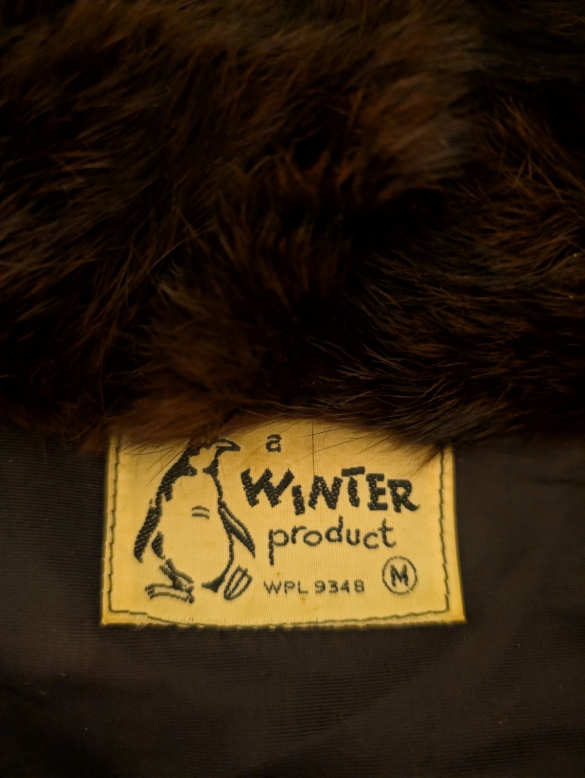 VTG WINTER brand 60s Women’s Black Wool Boucle 3/4 Slv Crop Jacket Brown Fur Med