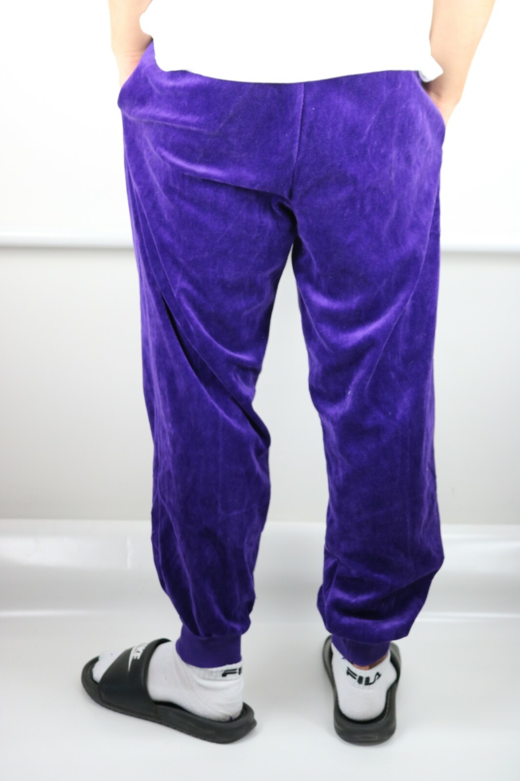 Vintage sweatpants sports pants purple pants size 46/48 LD2