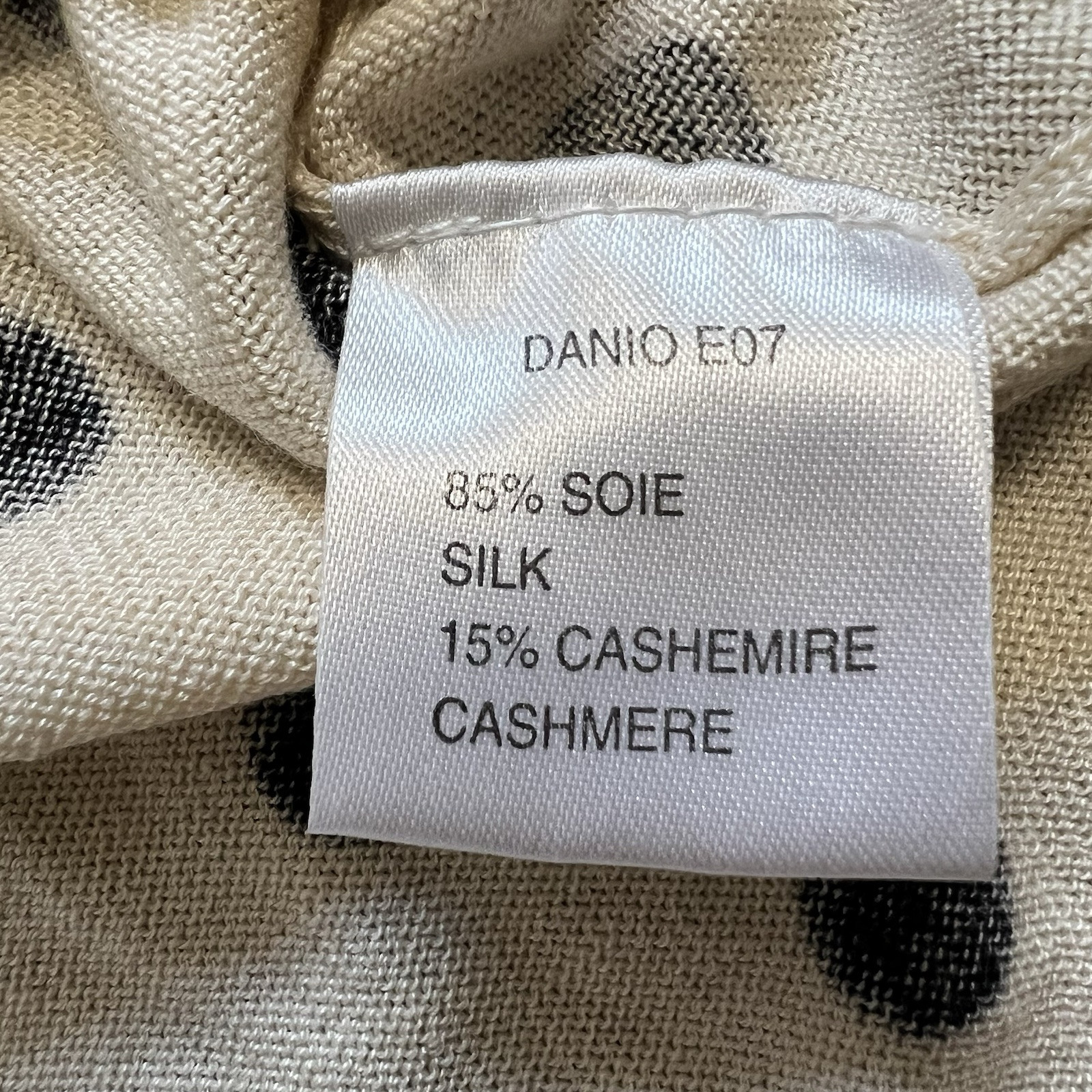 Entracte Vtg Silk Cashmere Polka Dot Crewneck FittedButton Up Knit Cardigan M