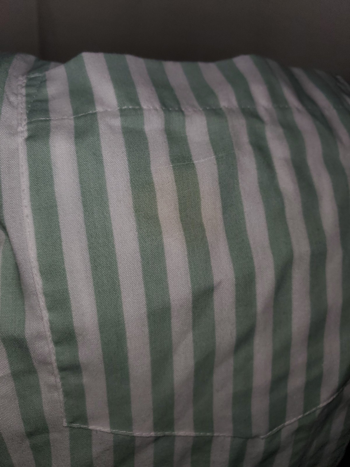 80s 90s Retro Womens 22 Green White Striped Button Up Pocket Shoulder Pads