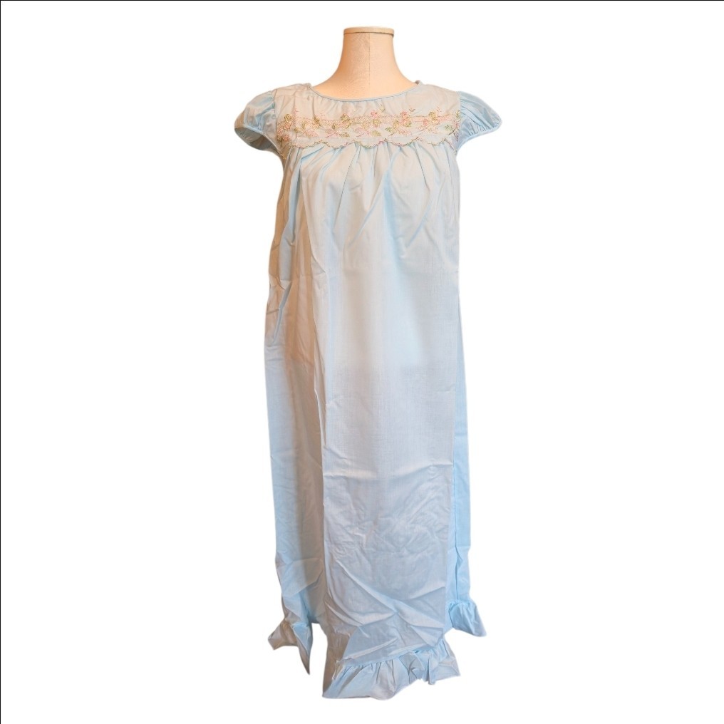 Vtg 60s House Dress cottagecore granny garden nap traditional gown NWT Size S