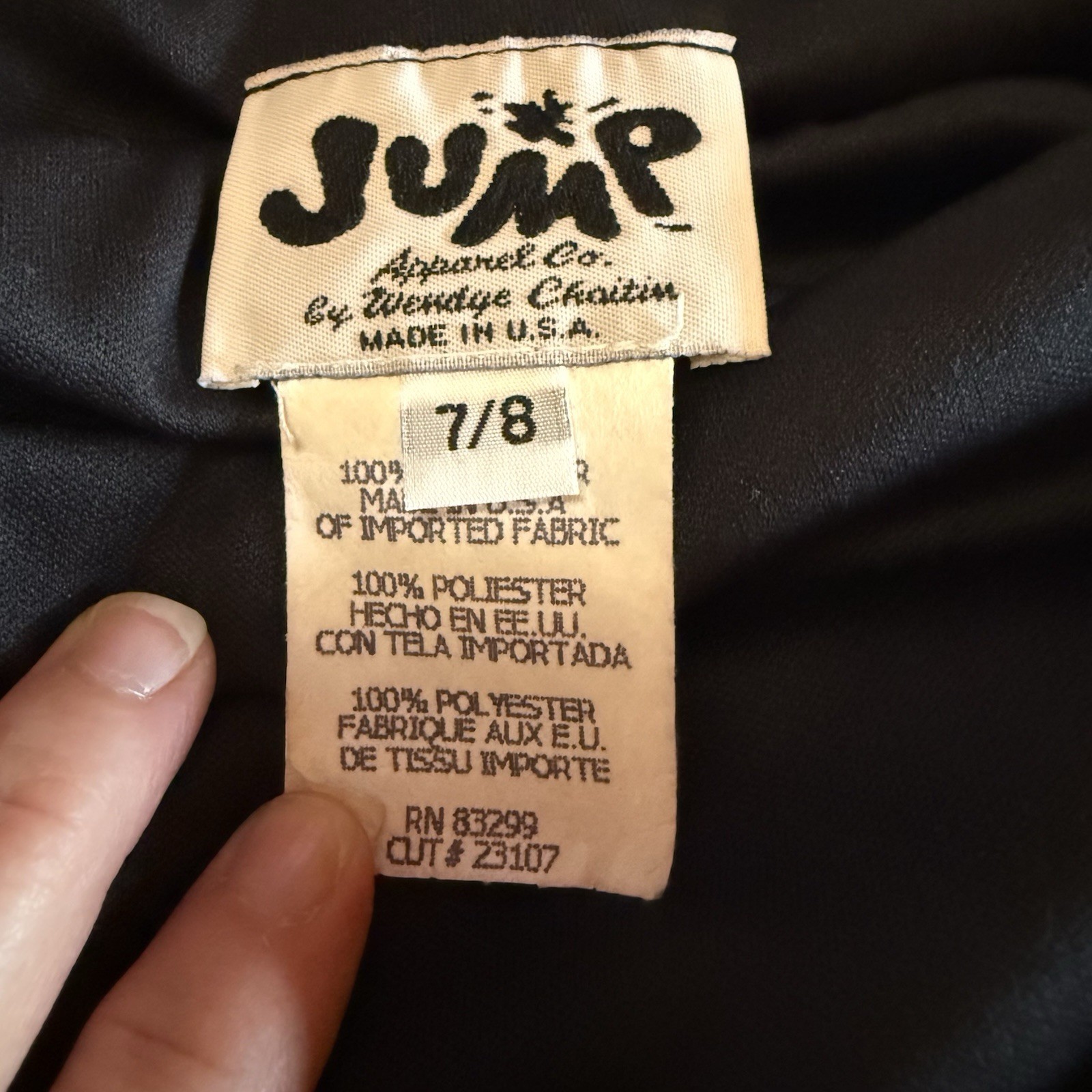 VTG Jump! Sleeveless Cowl Neck LBD Formal Dress Sheer 7/8 Bow Tie Back Elegant