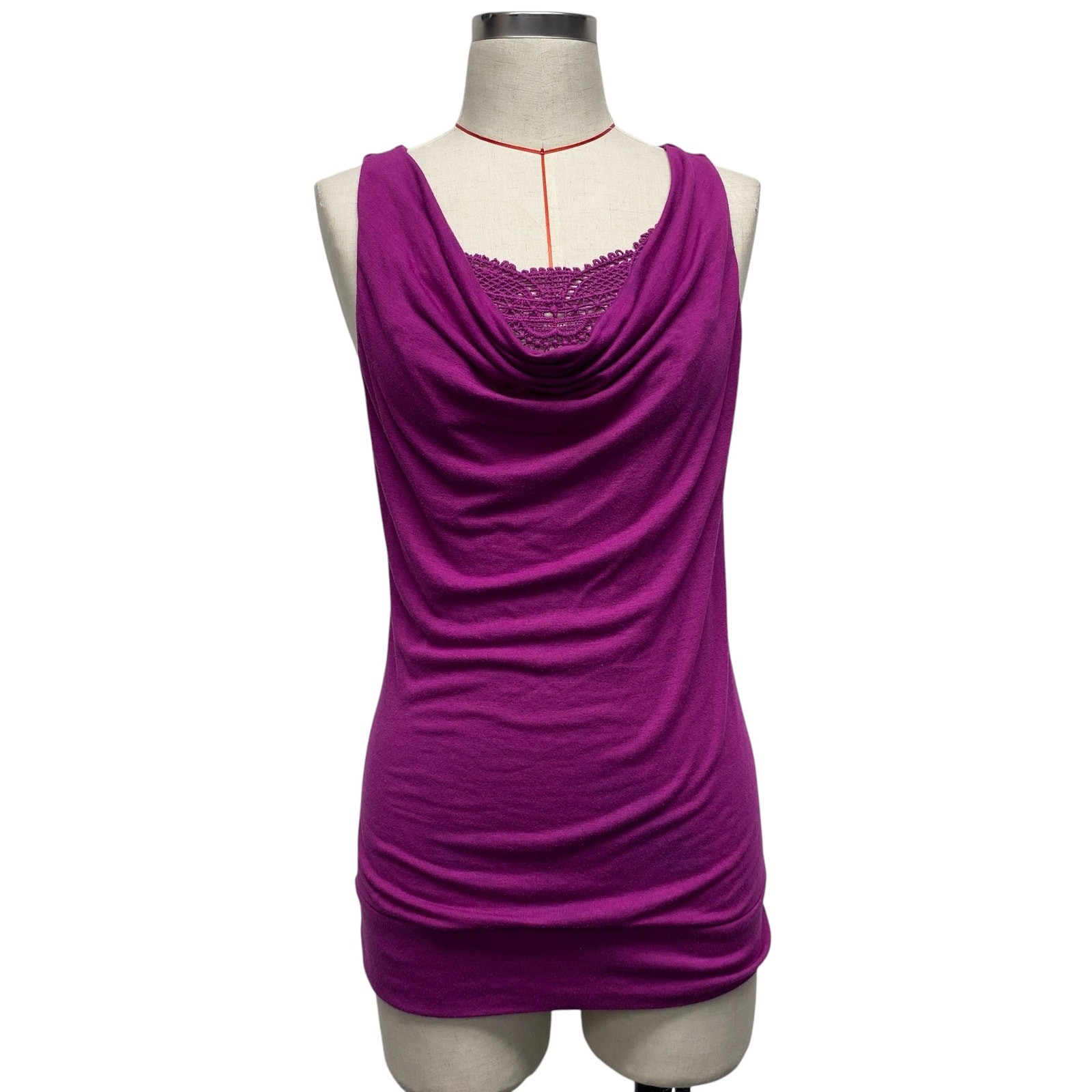 Vintage FANG Womens Size S Draped Neck Y2K Top