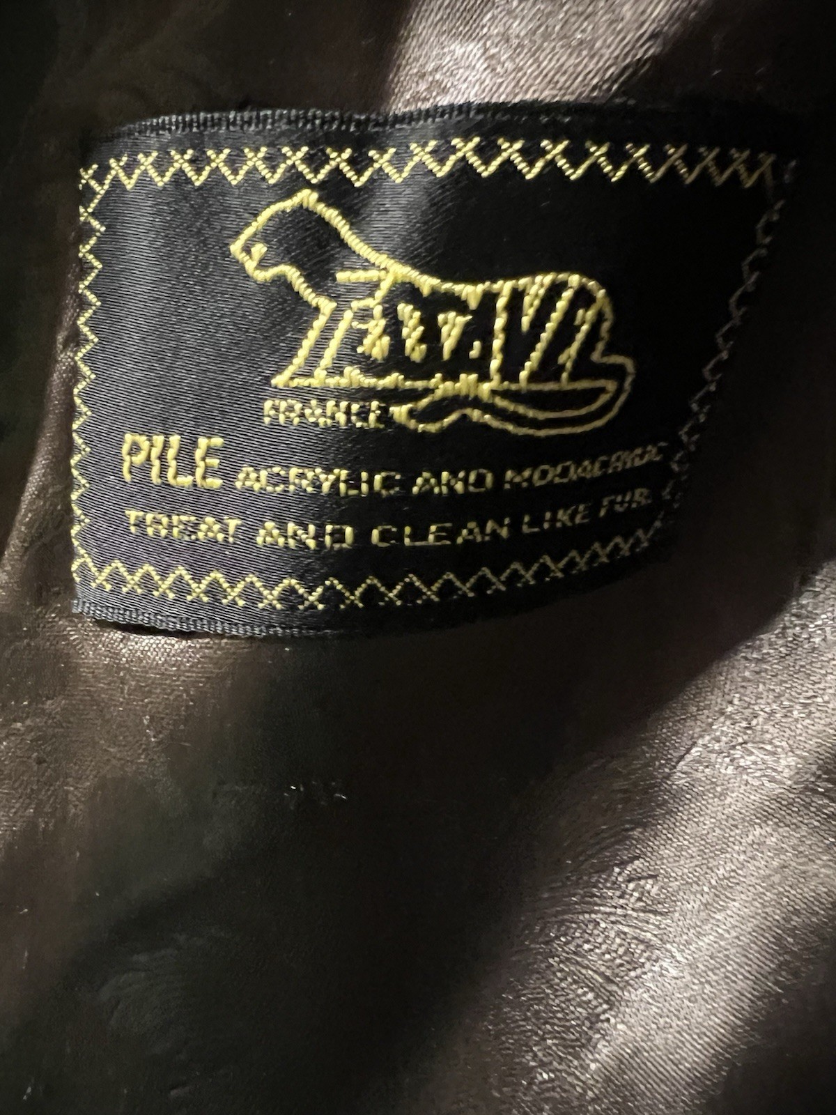 Vintage Hillmoor NY Tissavel Dark Brown Faux Fur Full Zip Women’s Coat Sz 8 USA