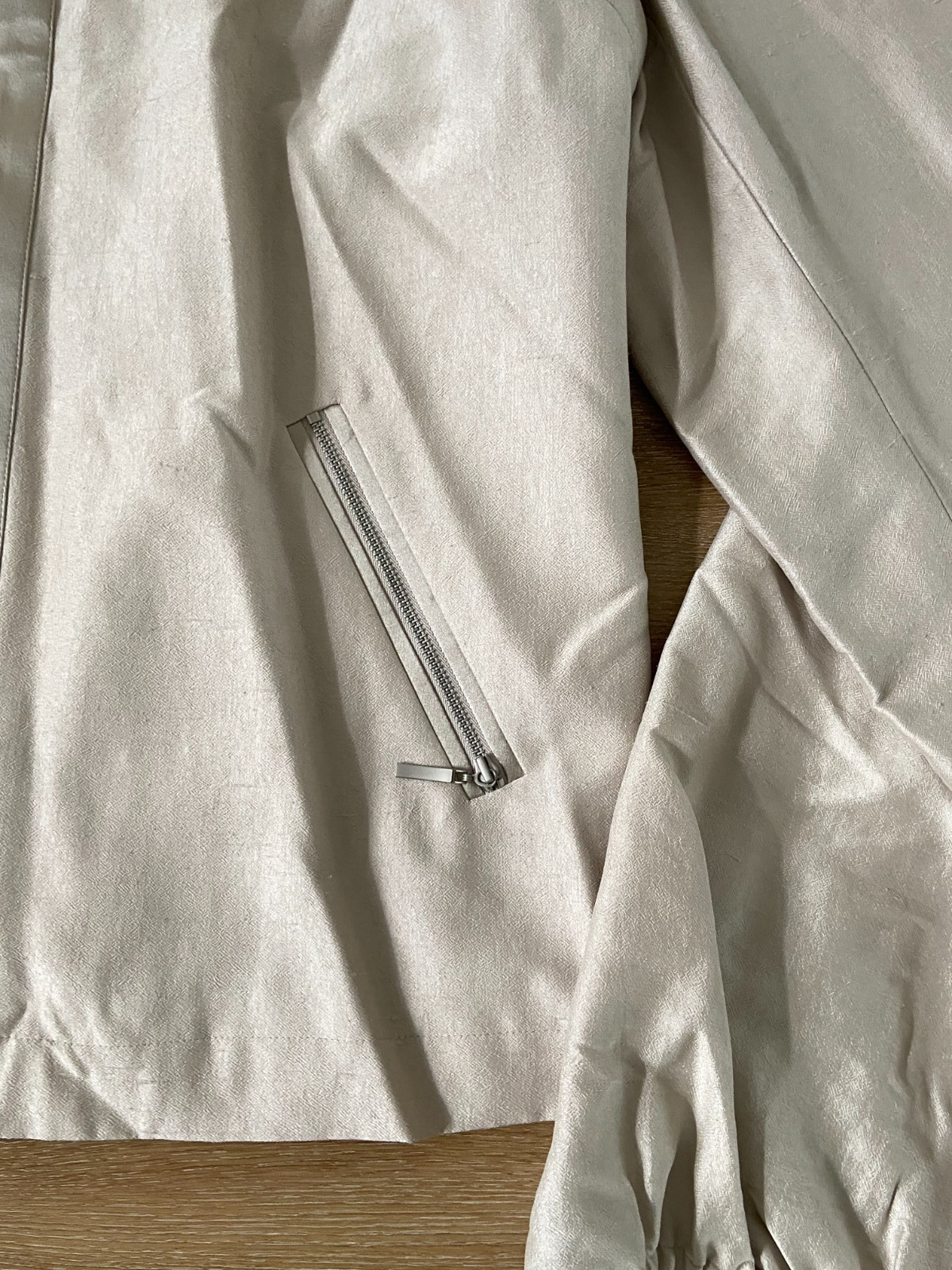 Dana Buchman Silk Pant Suit Set Women’s Sz 18 NWT Ivory Zip Jacket 2 Pc
