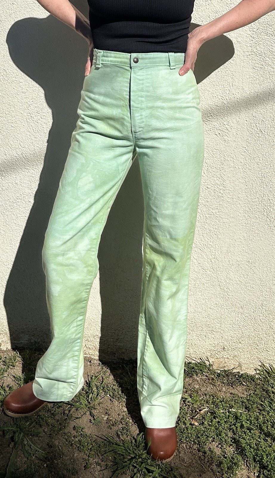 Vintage 70’s Classic Curves by Ditto Green Denim Jeans