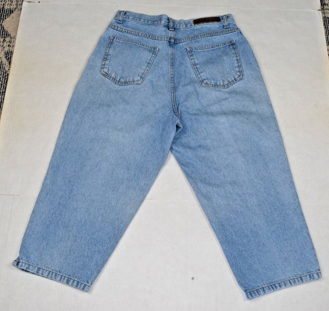 Vintage Jeans Bill Blass Petite Easy Fit Capri Size 8 90s Blue High Waist Taper