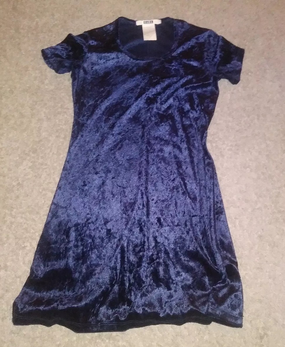 Vintage Hana Dark Blue Dress Preowned Good Condition