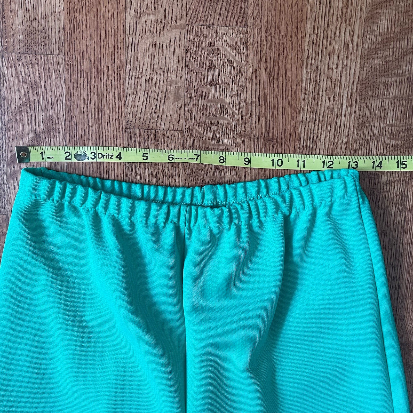 Vintage 70s Marty Gutmacher Knit Pantsuit Green White Lounge Disco Retro M?