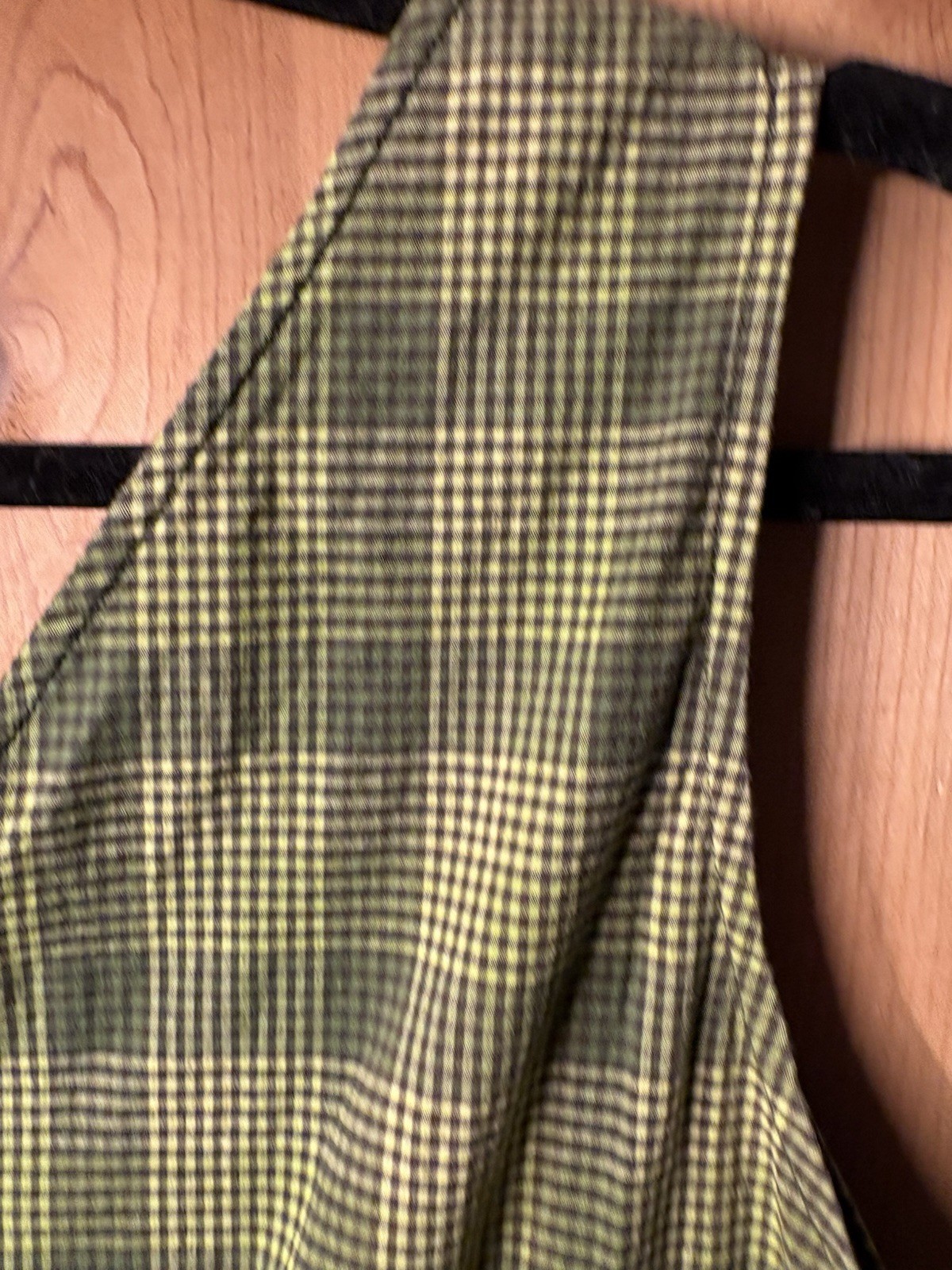 VTG Plaid dress Venezia Green Summer Dress Sz 16 Stretch Y2K Lightweight 38/38