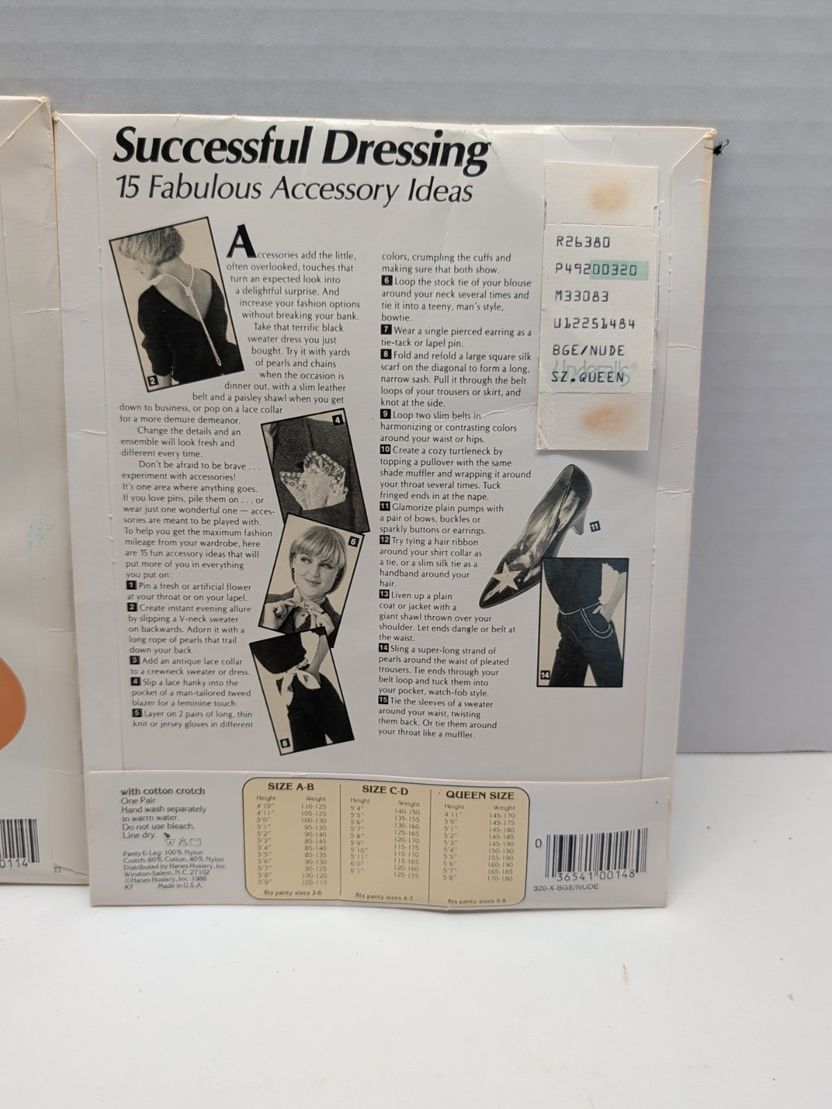 Vtg Underalls Pantyhose Queen 310X Beige Brief & Nude Legs NOS Lot Of 2