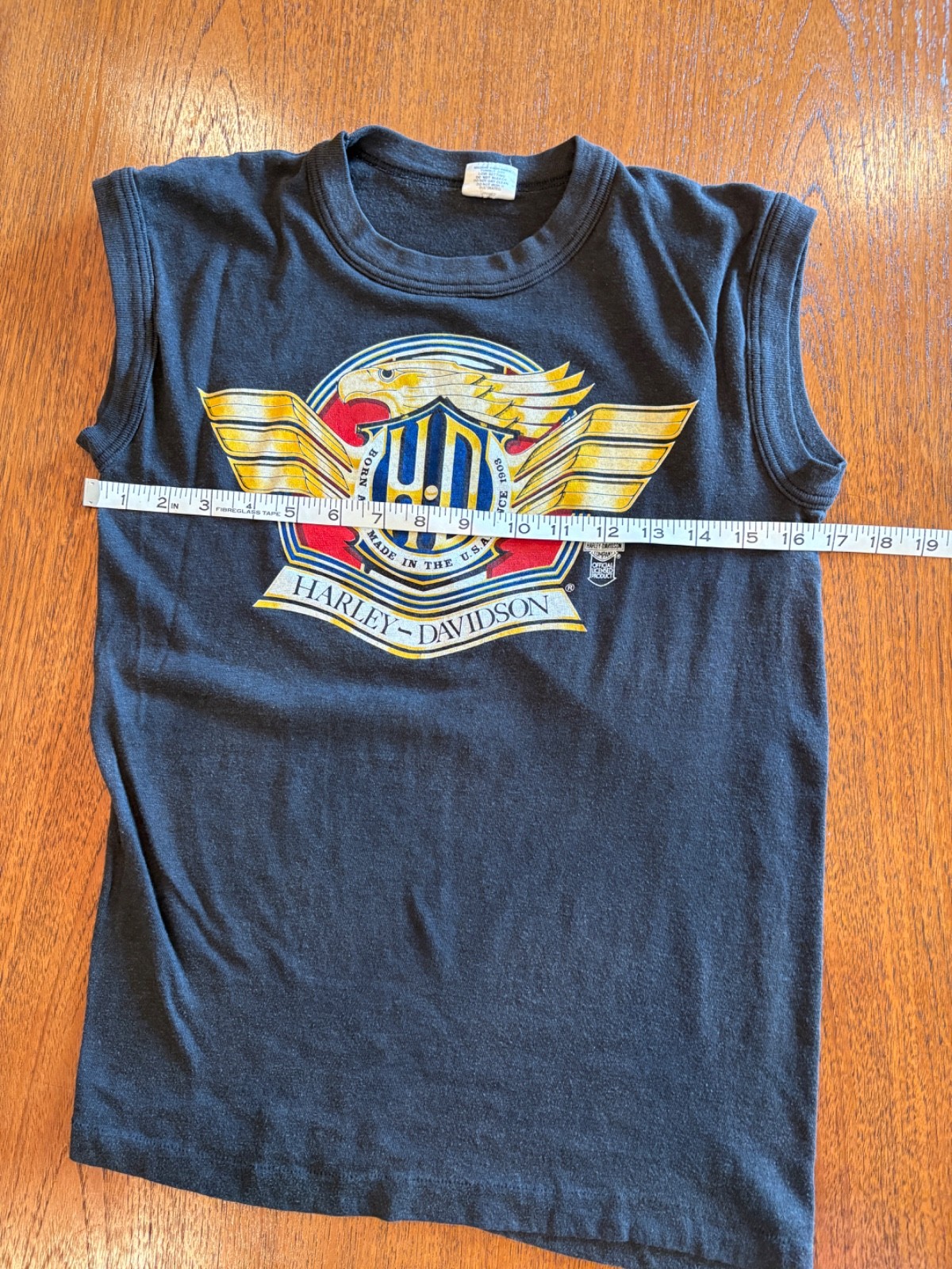 Vintage 80s 1988 Harley Davidson Muscle Tee S soft „Born & Made USA”