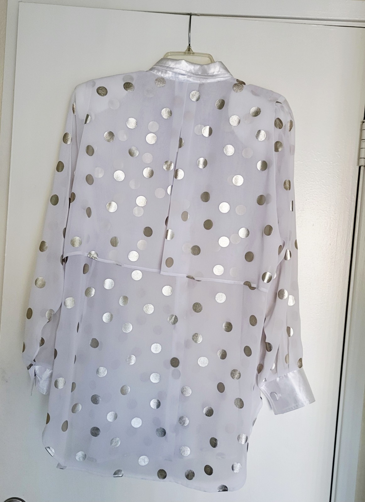 VTG The Icing Blouse 2 Pants M Set White Siver Mettalic 80’s Evening Holiday