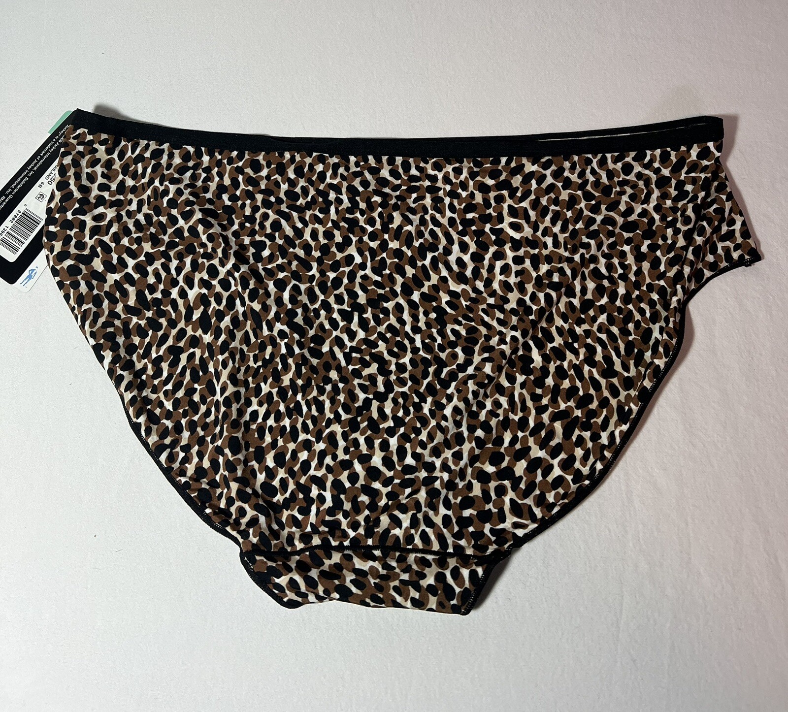 Vintage Jockey Silky Soft Leopard Print Modern Fit Tactel Nylon Size 8 NWT