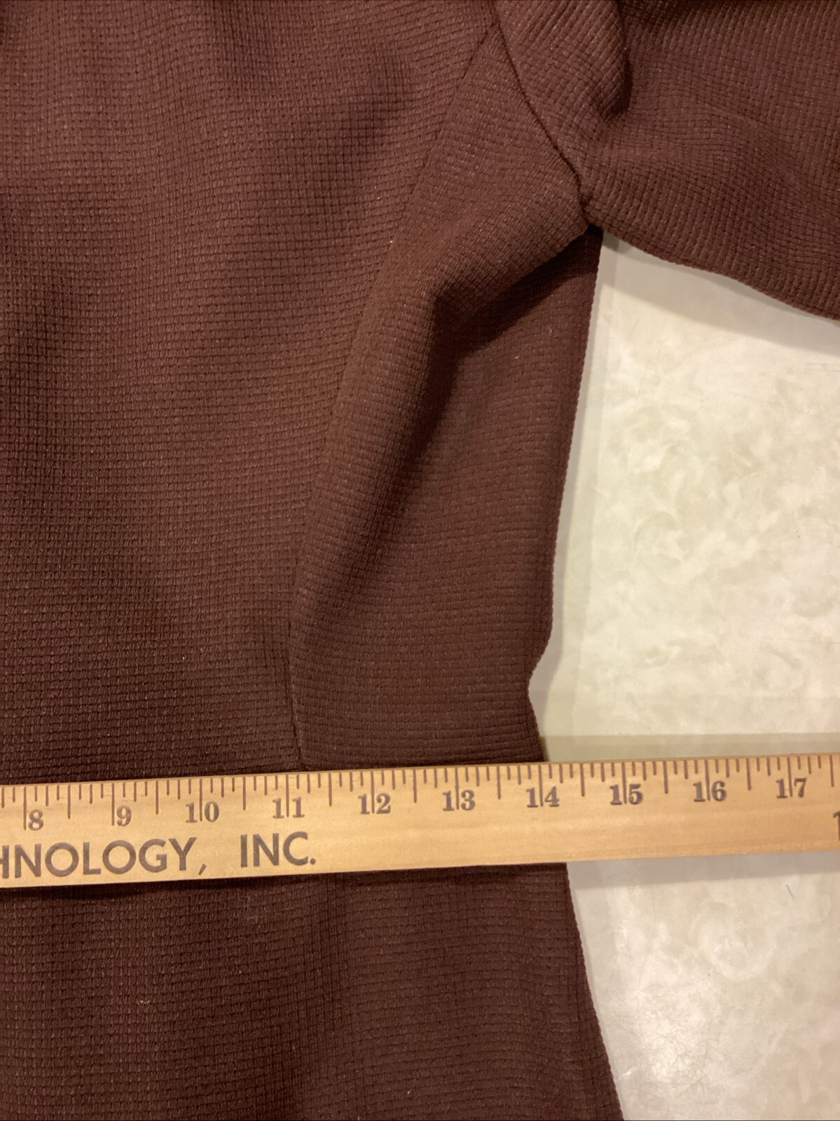 1970s Women’s Handmade Dress Sz S Brown Polyester A-Line Wide Collar Midi
