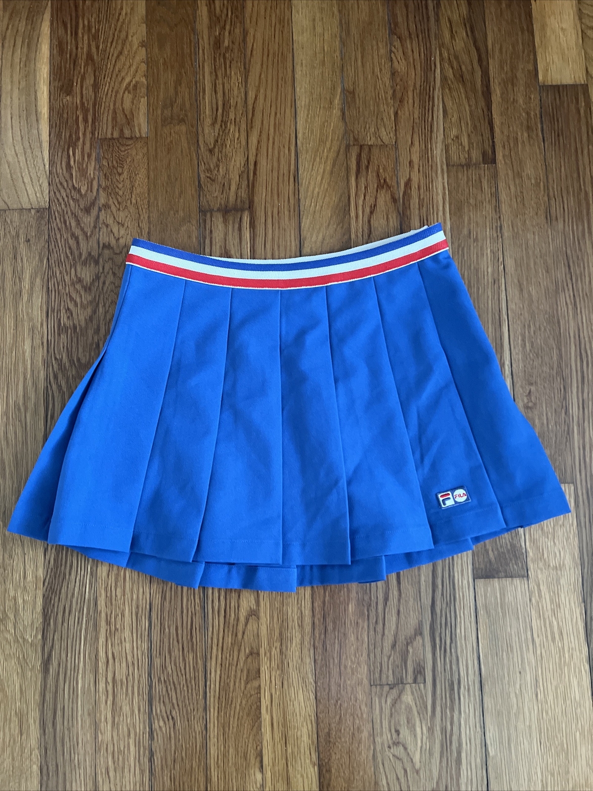 FILA Vintage Women’s Mini Skirt Pleated Blue Size S (5) (O16)