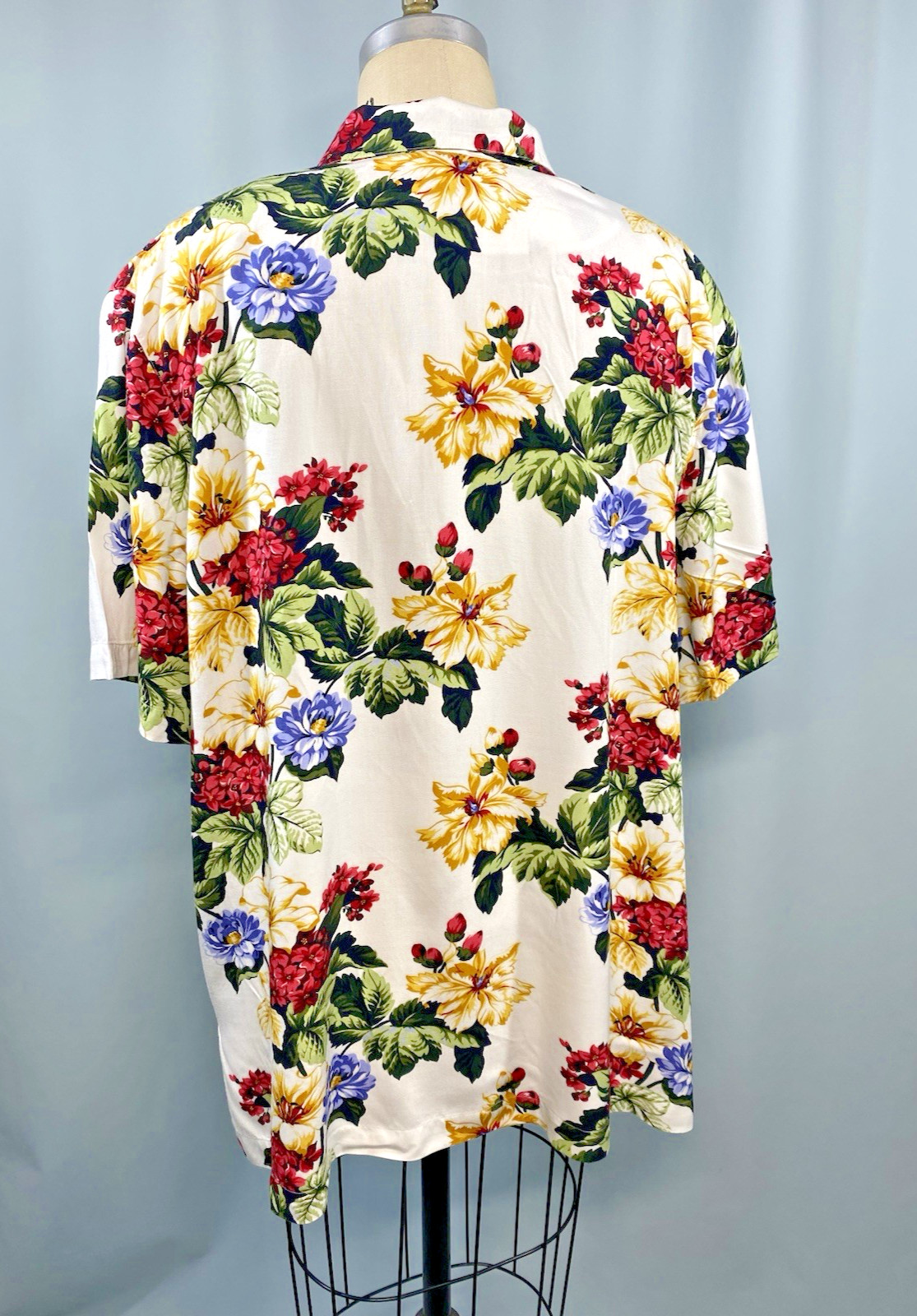 Vintage Blouse SIZE 20 PLUS WOMEN’S 2X floral LIZ CLAIBORNE 80s 90s Rayon