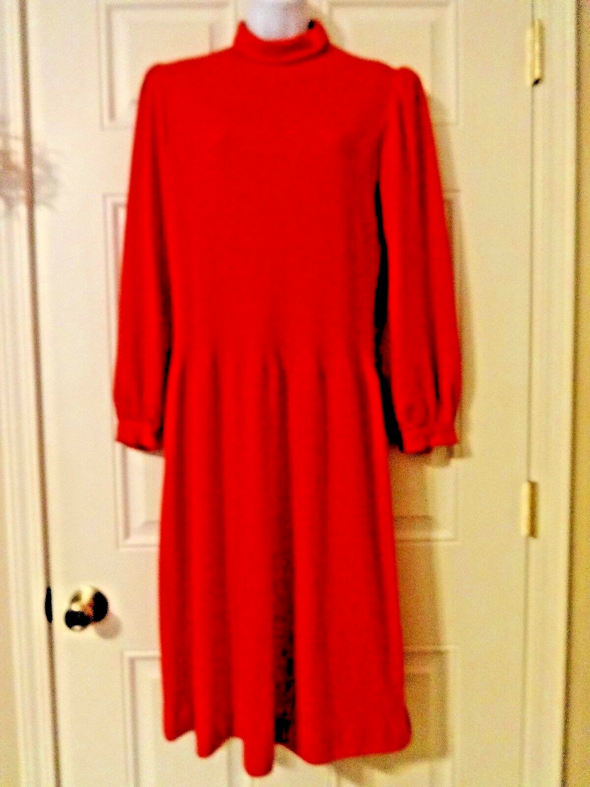 Pedestal Originals Secretary Drop Waist Dress Turtleneck Size 8 Union Made USA