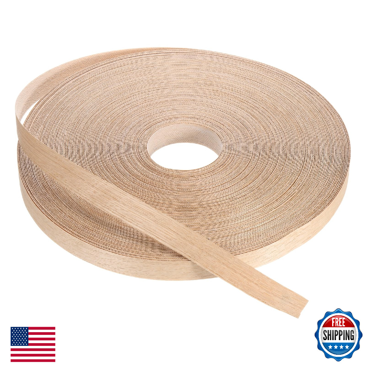 PATIKIL Red Oak Edge Banding 1 Inch x 250 ft Wood Veneer Tape Pre-glued Flexible