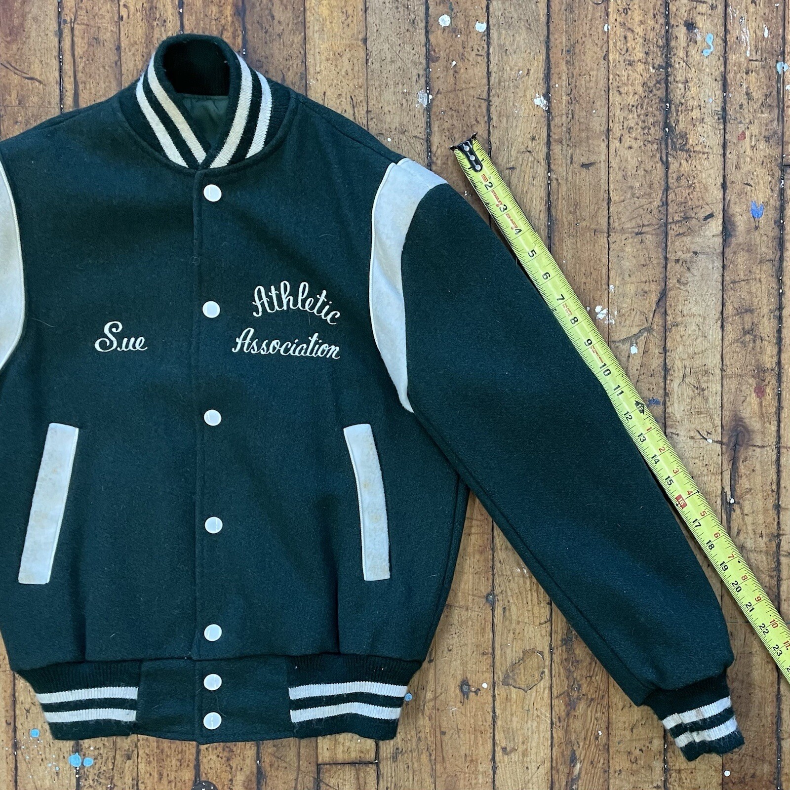 Vintage 70’s Bristol High School Letterman Green Jacket (Rhode Island)