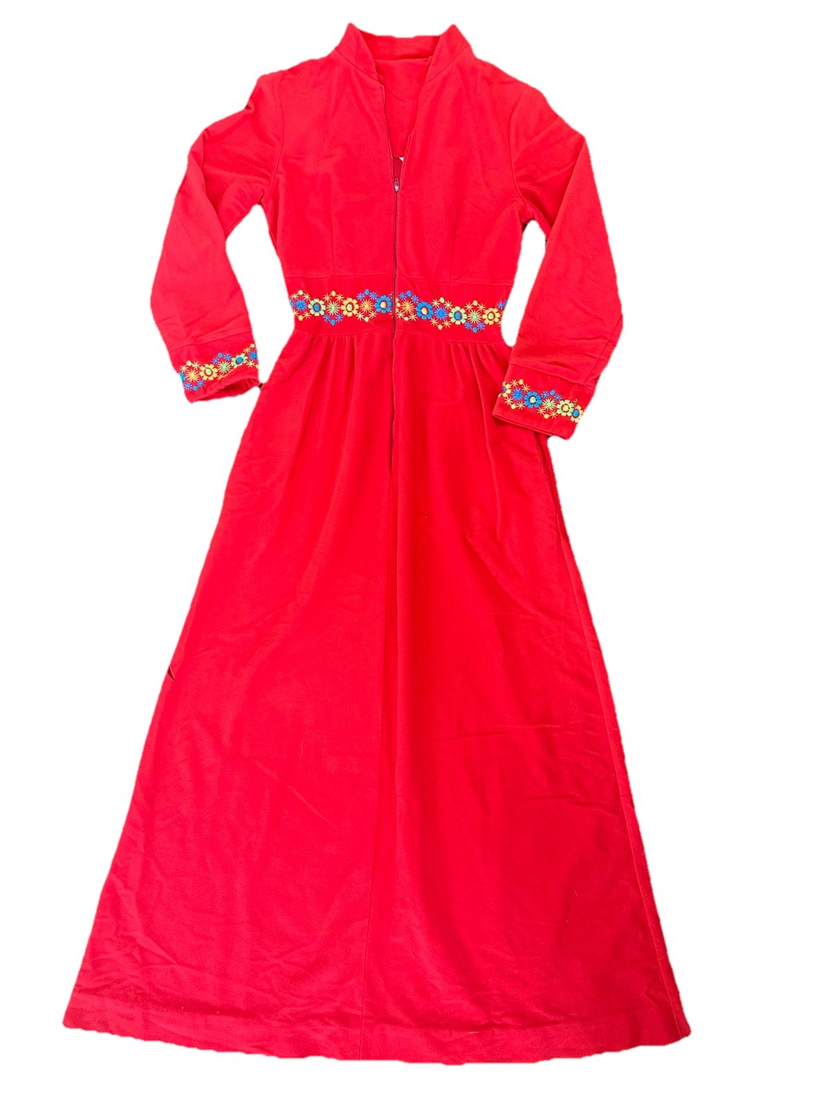 Vintage Basila Nightgown Robe House Dress Embroidered