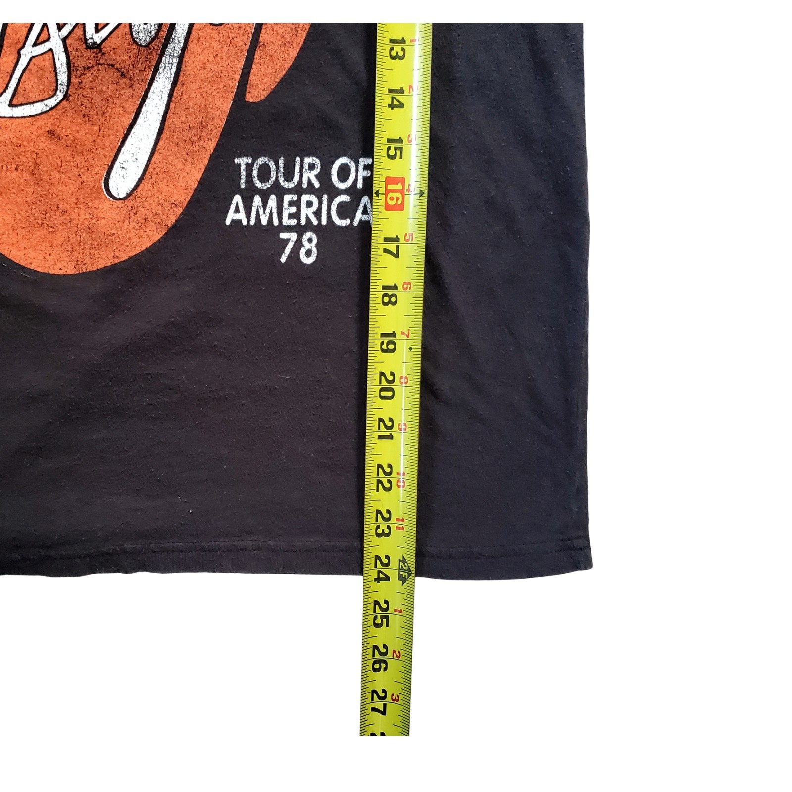 Rolling Stones 1978 Tour America Lips Tshirt Womens S Black Vintage Rock Band