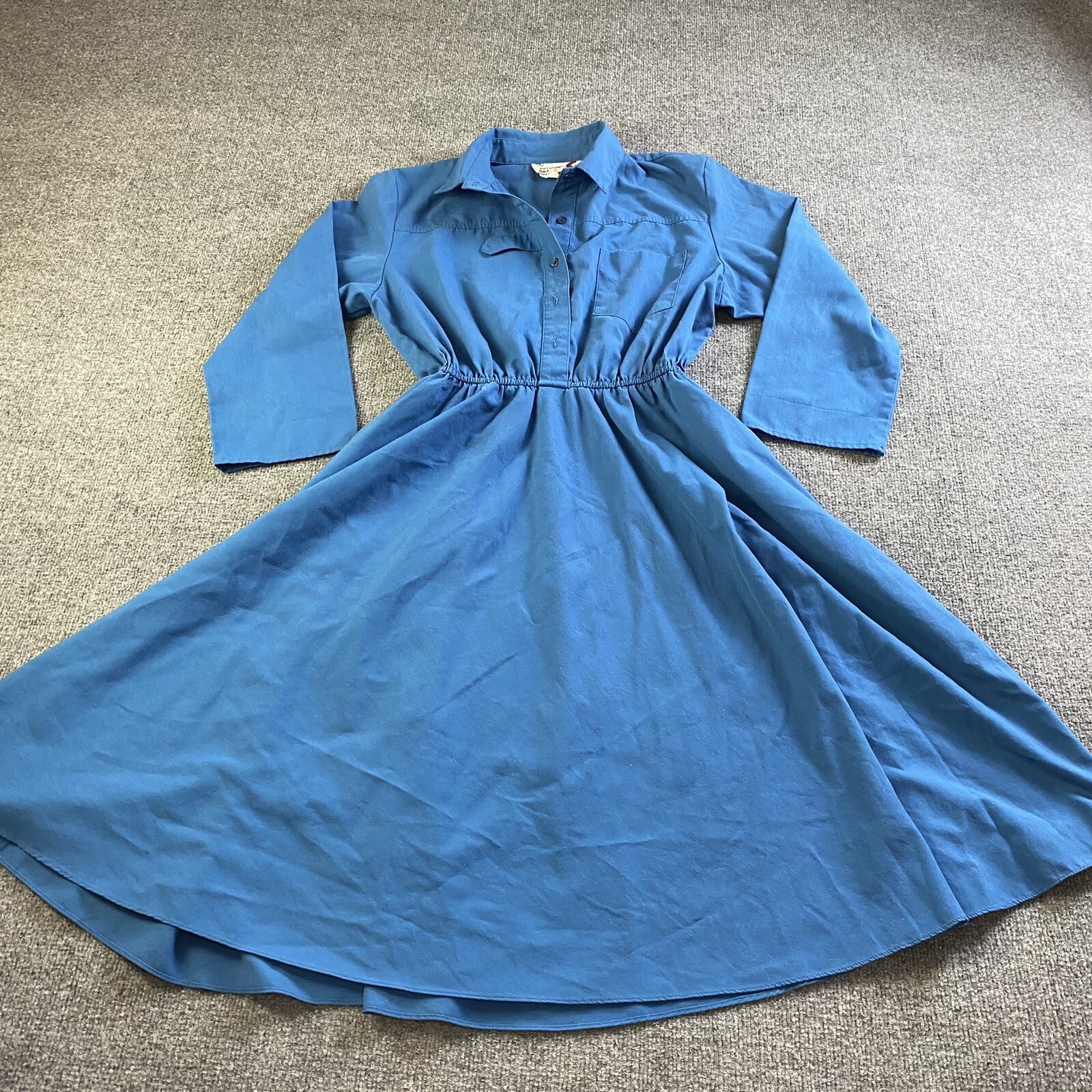 VTG | The American Shirt Dress Black Vintage Uniform Workwear Size 14P