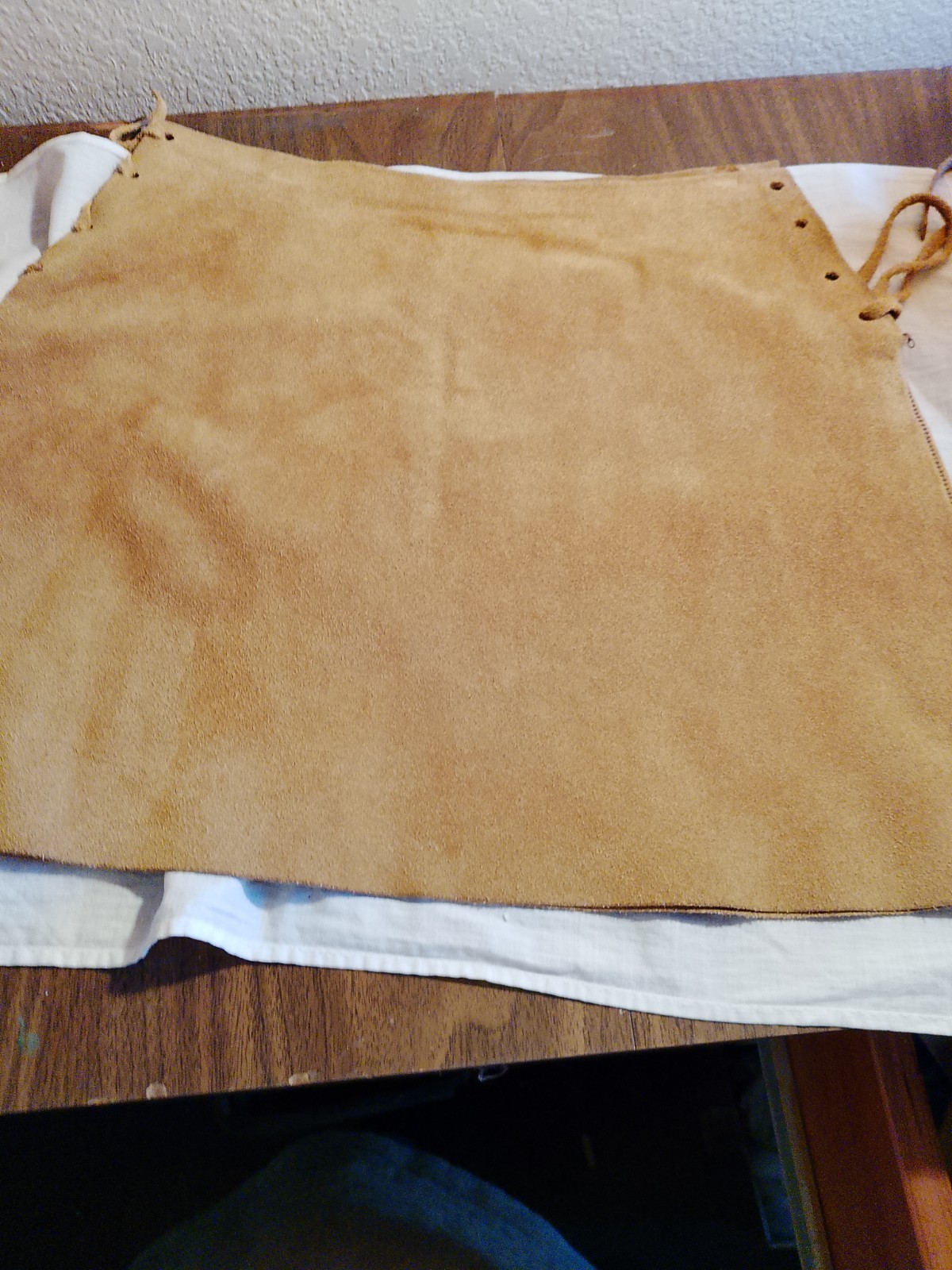 Fringed Leather 2 piece mini skirt and vest. Hippie/Western/Indian See notes