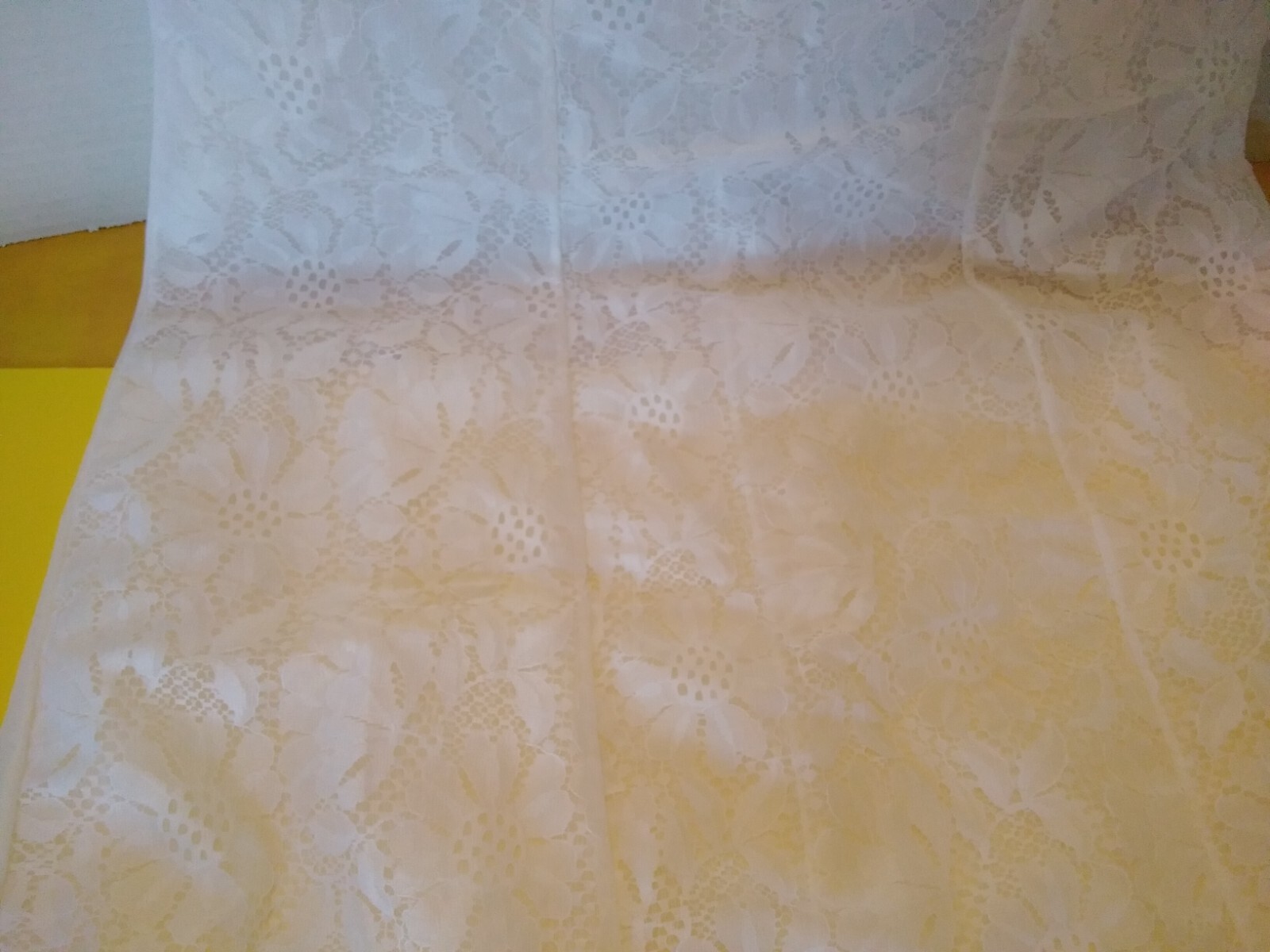 Vintage Full Slip Dress Chemise European SZ S-M White Full Front Lace