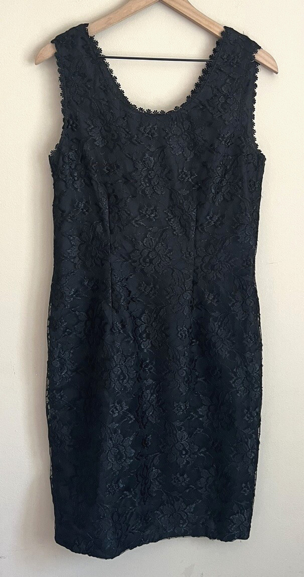 Vintage Dress Jacket 80s Lace Bolero Chantilly Goth Womens Size 8 Set Outfit