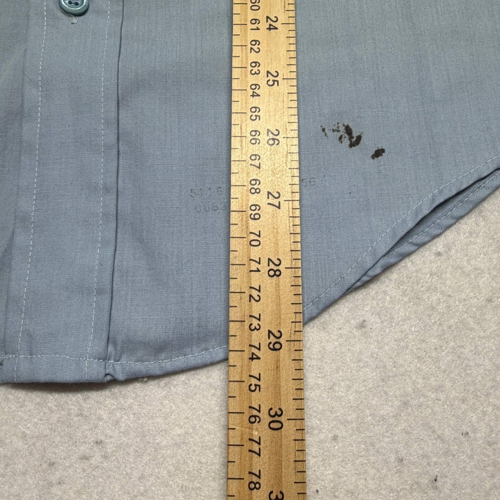 Vintage JCPenney MW No Iron Short Sleeve Button Down Shirt Blue Collar Small