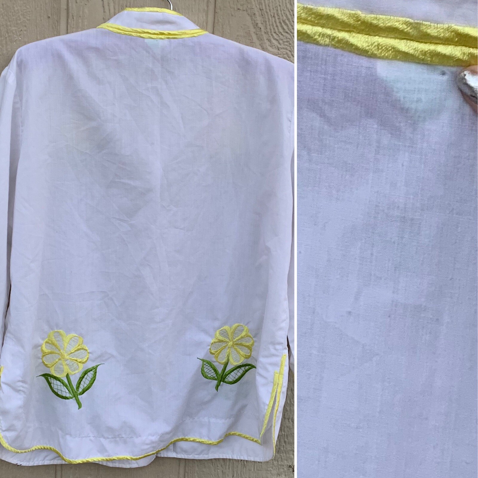 Vintage Caro Of Honolulu Floral Embroidered Blouse Made In the Philippines 12