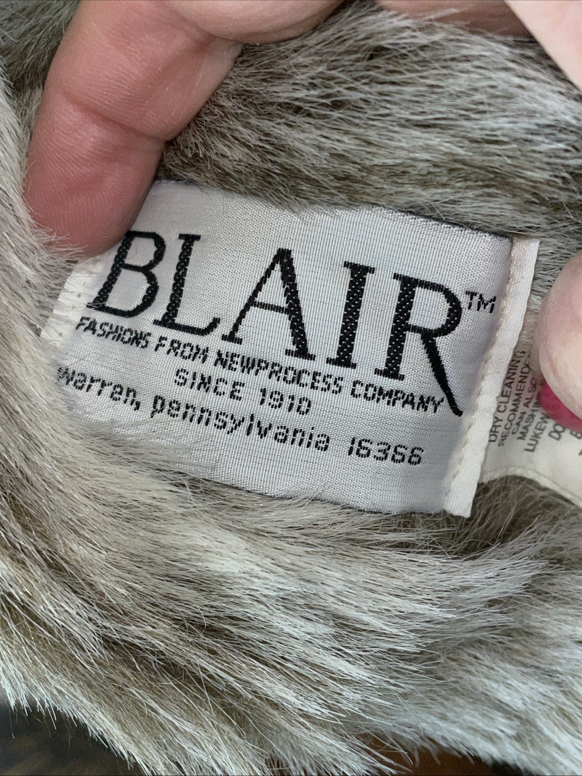Vintage Blair Fur Coat Womens Size Extra Large Taupe/ Tan Faux Fur @1625