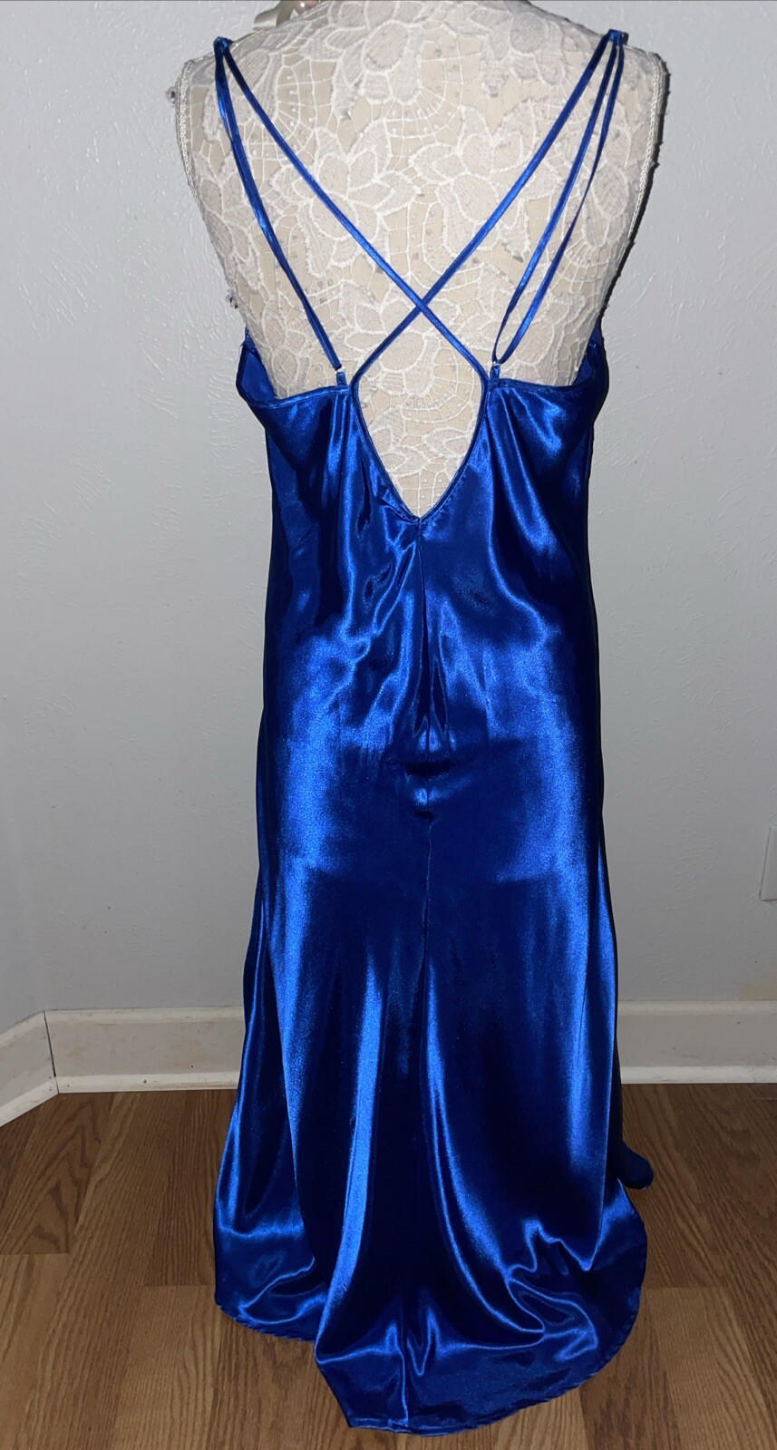 Amoureuse M 14/16 SATIN GLAMOUR Long GOWN Liquid NIGHTGOWN Lingerie Dress Plus
