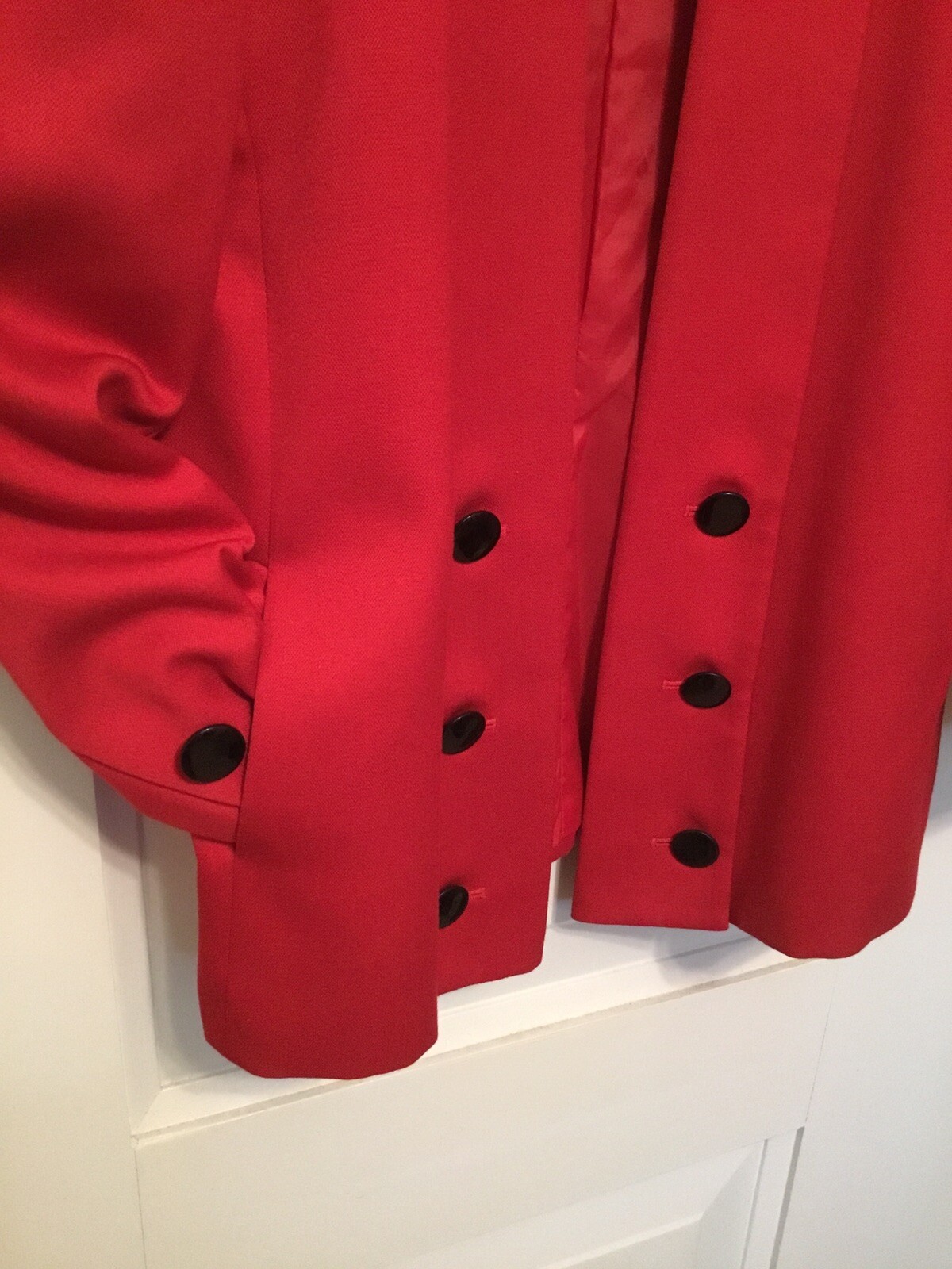 Vintage Women’s Kasper For ASL 2 Piece Long Sleeve Red Jacket Skirt Suit Size 14