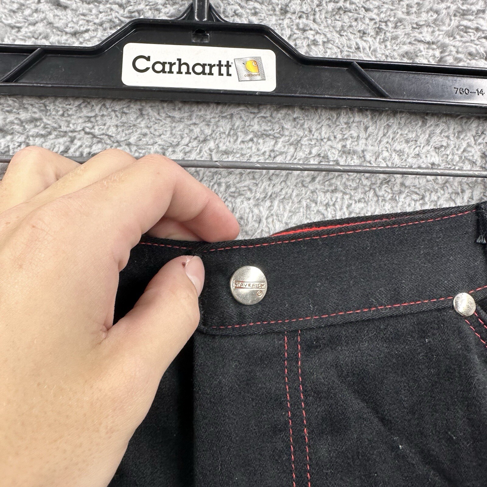 NWT VTG 70s MAVERICK Wide Bell Bottom Flare Black Denim Hippie Jeans Goth 32×32