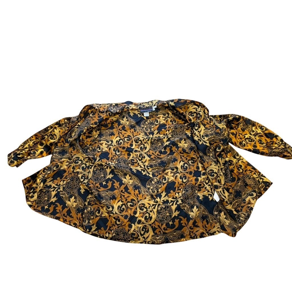TanJay Baroque Gold Black 3 Pc Jacket SZ L, Shirt SZ 14, and Skirt Set SZ 16