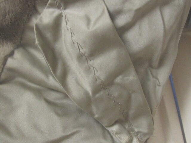 Vintage 50’s Cerulean Mink Fur Convertible Cape Stole Silver Gray Nice!