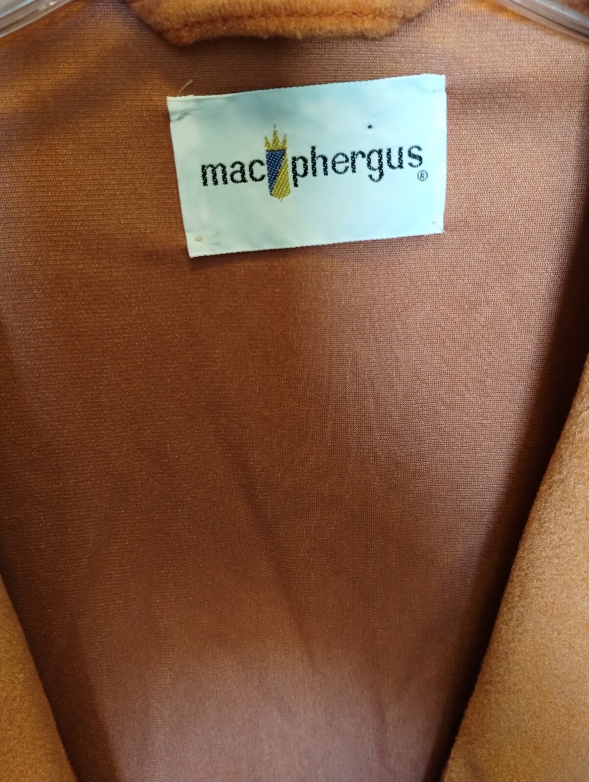 Orange Robe Vintage Soft Velvet Like, Unisex, Mens Women’s Glam Mac Phergus