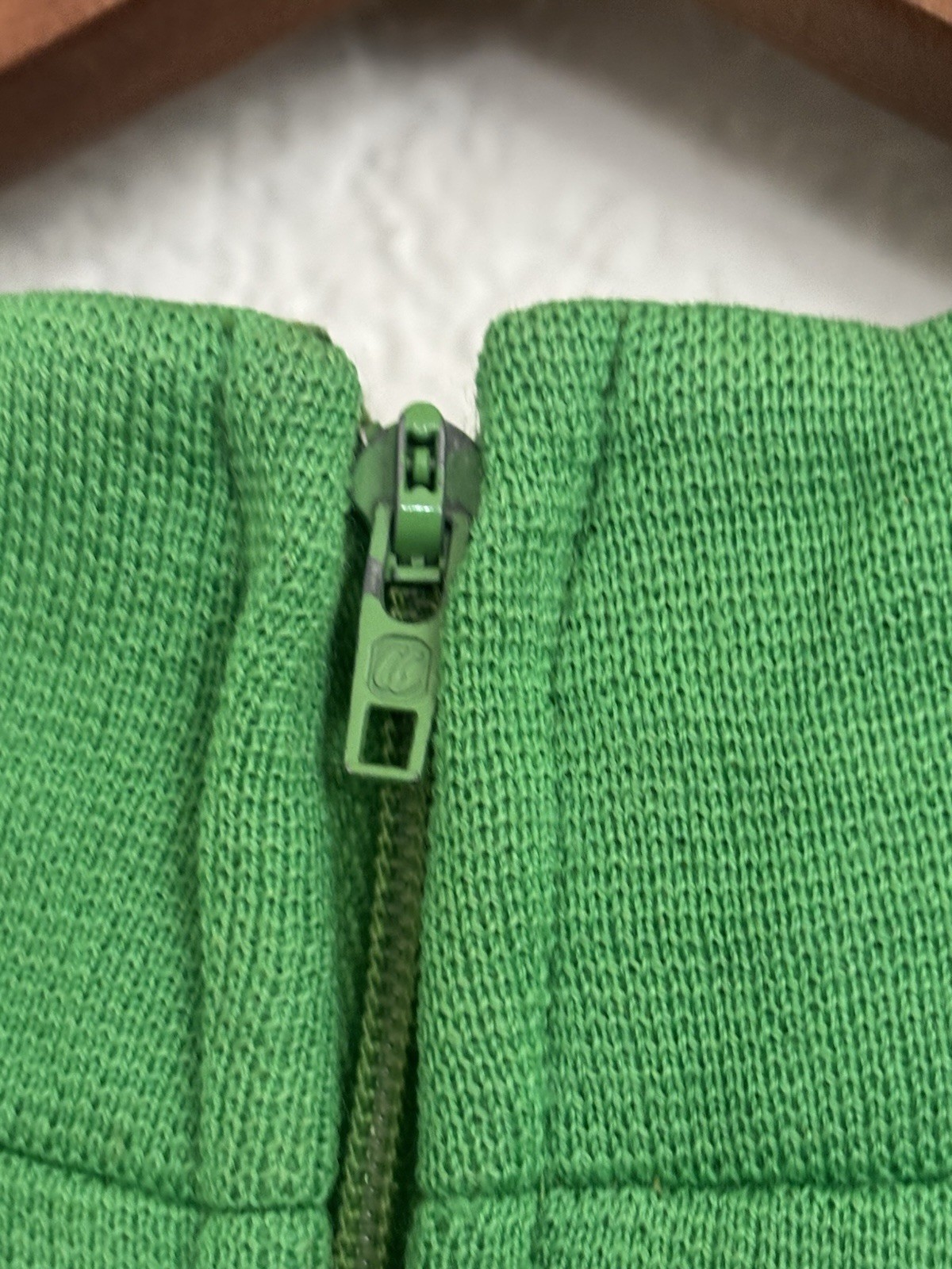 1960s Vintage Dalton Wool Blouse Zip Up Size M