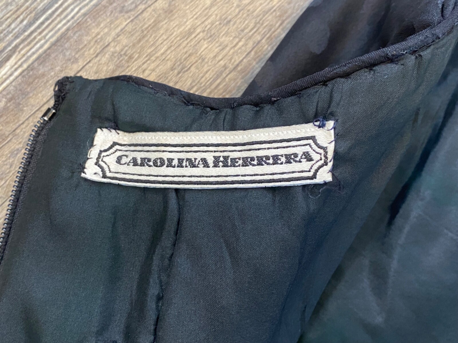Vintage CAROLINA HERRERA Black 80s 90s Strapless Cocktail Dress Small Top Video
