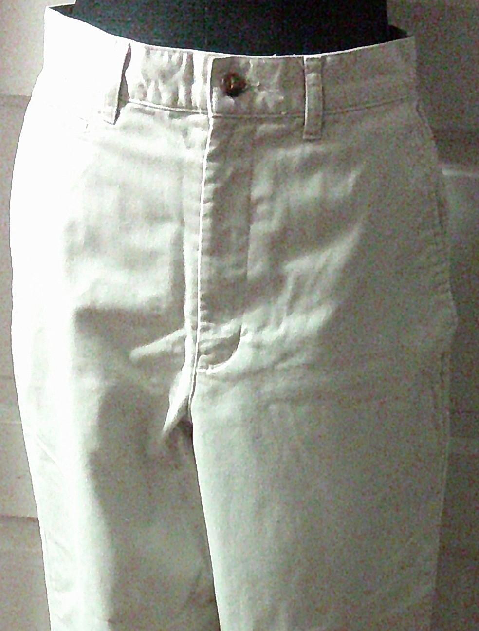90’s DOCKERS’ Beige Flat Cotton Khaki Pants Slacks Trouser 8 MED