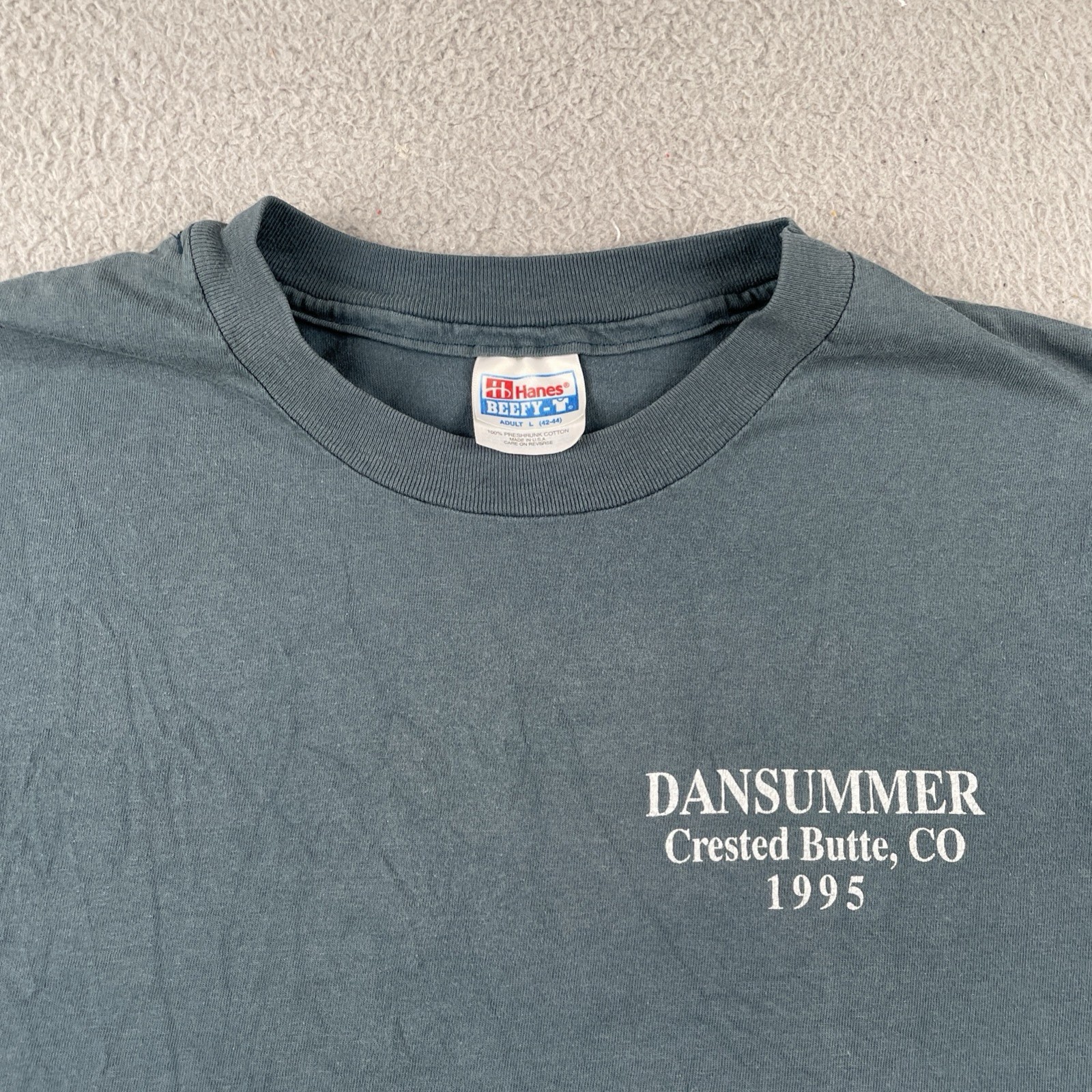Vintage Hanes L DANSUMMER Dance Crested Butte Colorado Shirt 1995 Cropped USA