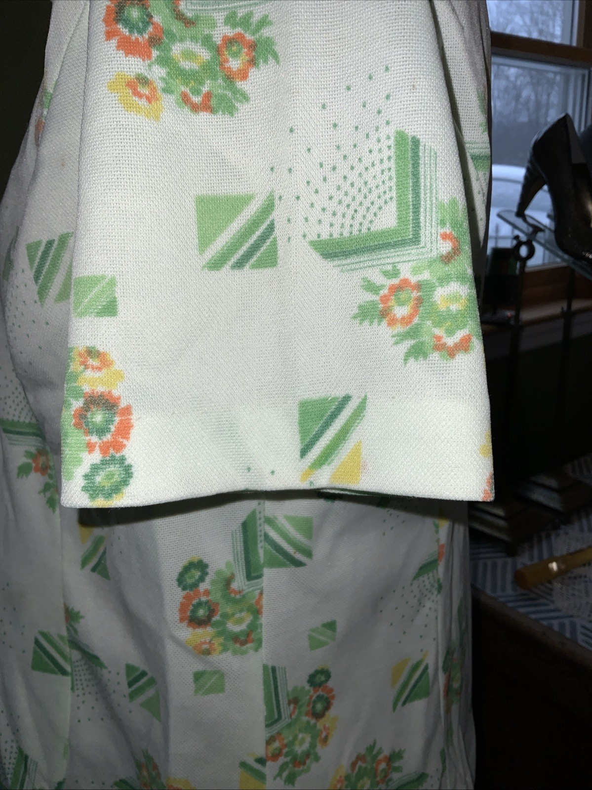 Vintage 50s Style Women’s Collar Button Up Shirt Homemade Light Green Sz 12