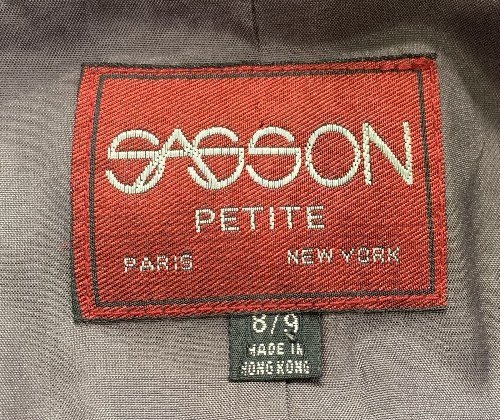 VTG Sasson Women’s Size 8/9 Wool Blend Gray Blazer One Button & Single Breasted