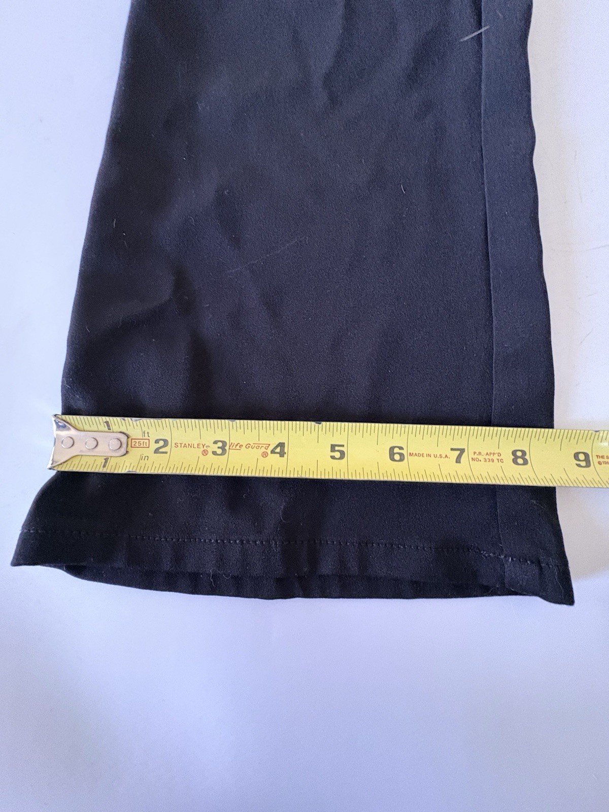 Vintage Womens Bootcut Pants Size 1 Juniors LEI Black Poly Trousers