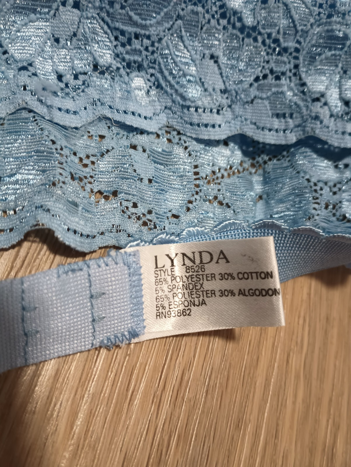 Vtg 80s LYNDA Stretchy Steel Blue Lace Padded Cami Top bustier corset 34C, S