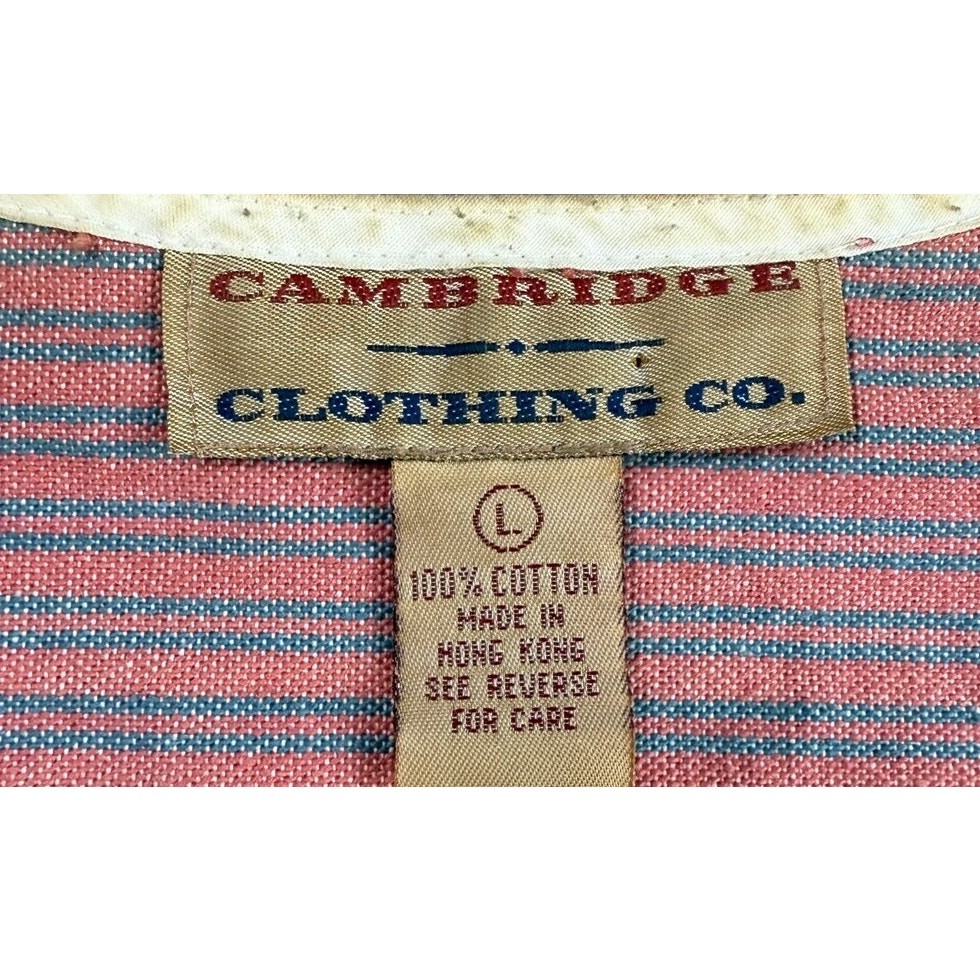 Vintage Rare Cambridge Clothing Company Multicolor Striped Vest Size L